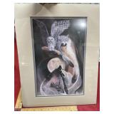 Carole Bourdo art Wolf Woman 11x14 with mat,