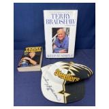 Terry Bradshaw autographed book and autographed