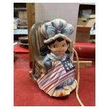 Vintage Betsy Ross music box figure with