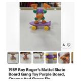 Vintage 1989 Roy Rogers skateboard gang toy