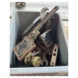 Old hardware &  tools box lot