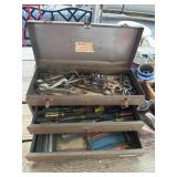 Vintage craftsman toolbox and contents