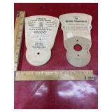 2 vintage advertising fans cardboard