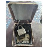 Box of old keys, and locks watch box