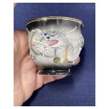 Vintage 2 inch hand painted tea / demitasse cup
