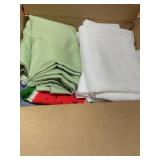 14x19x6 box mixed linens, some vintage