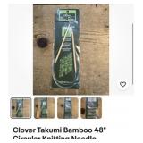 Clover Takumo bamboo 48 in circular knitting