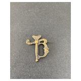 3 vintage gold and silver pins