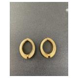 Vintage gold tone clip on earrings