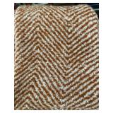 68x49 orange and white blanket