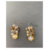 Vintage silver tone earrings with