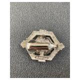 Oavon silver tone with black gem clip on earrings
