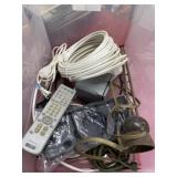 Electronics mixed lot vintage and new, cables,