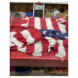 2 large American flags for flag retirement