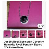 Jet Set signed Sarah Coventry necklace 70s retro