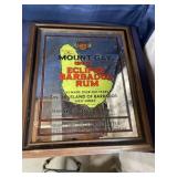 20x24 framed mirrored Mount Gay Distillery sign