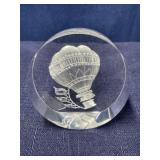 2.5 inch round etched glass with 3D hot air