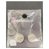 NFL silver tone raven earrings