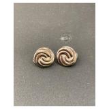 Sarah Coventry silver tone spiral clip on earrings