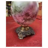 Vintage flower lamp cast iron base made in USA