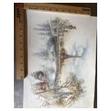 Eiffel tower signed print 12x16 inches