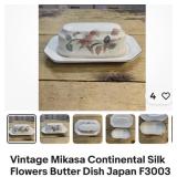Vintage Mikasa continental Silk Flower butter