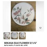 Vintage Mikasa continental Silk Flower 2 round