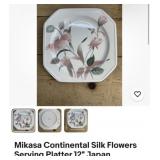 Vintage Mikasa Silk Flower Plate