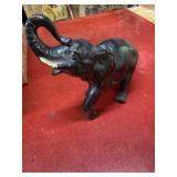Chalk ware elephant with bath salts some paint