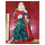 Working santa music box plays white Christmas