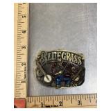 1982 blue grass belt buckle