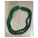 Vintage green and gold tone necklace
