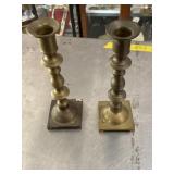 Vintage brass candlestick holders
