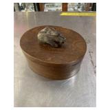 Vintage wooden box with driftwood on top