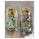 Two 5 inch glasses marked gottschlich