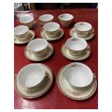 Noritake Alberta 10 coffee cups and 7 saucers