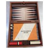 Unsearched vintage backgammon game