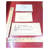 Vintage United Nations postal ephemera