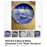Vintage 1969 Christmas plate BNG