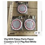 Vintage party paper coasters
