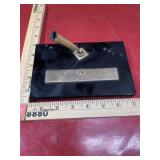 MCM desk top pen holder heavy stone base