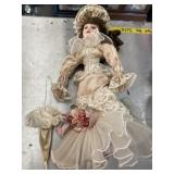 Vintage porcelain doll 14in
