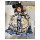 Vintage porcelain doll 16.5in