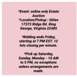 Auction details. Enjoy bidding!!
