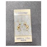 Big giraffe earrings for jewelry crafting or