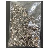 Many silver tone earring backs