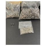 Commercial lot silver tone ball earrings with