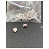 Many silver tone seashell earrings