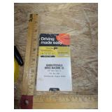 Vintage miles per gallon MPG finder advertising