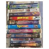 9 VHS movies and 4 DVD movies untested